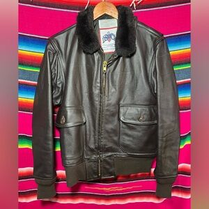 Excelled Flyer’s Jacket Intermediate Type G-1 USN Naval Aviator Leather Pilot 42